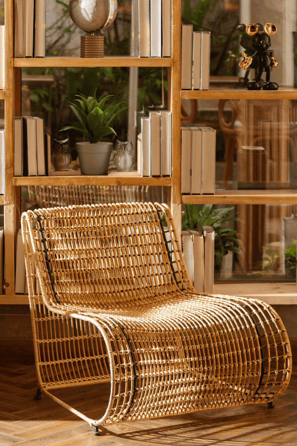 rattan made lounge chair