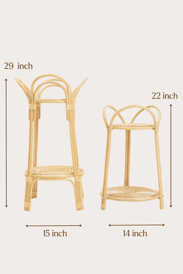 rattan planter stand
