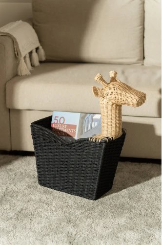 Black Generous Giraffe Basket